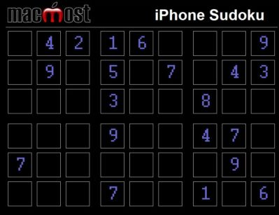 iPhone Sudoku