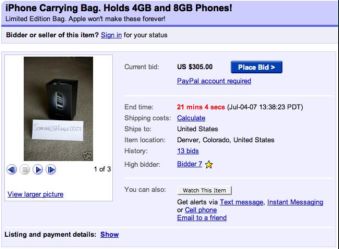   Apple iPhone  eBay  $305