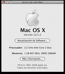   Mac OS X 10.5.2  Leopard 