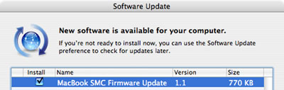 MacBook SMC Firmware Update 1.1  -