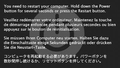  kernel panic  Mac OS 