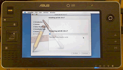 Mac OS X  Ultramobile PC Asus R2H