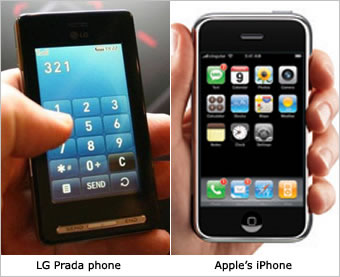 LG Prada  Apple iPhone