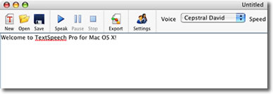 TextSpeech Pro      Mac OS X