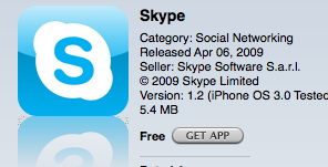 Skype 1.2  iPhone