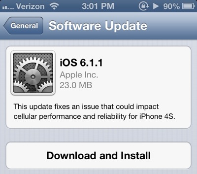 Apple  iOS 6.1.1 