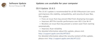   OS X 10.8.5 Mountain Lion