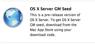   OS X 10.9 Mavericks Server GM
