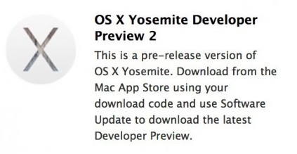 Apple  OS X Yosemite Developer Preview 2