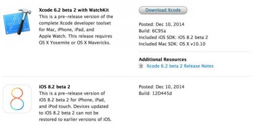 Apple  iOS 8.2 beta 2