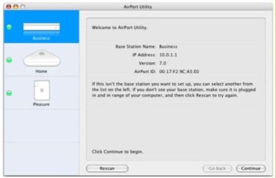 AirPort Admin Utility 5.0 -   Apple AirPort Extreme