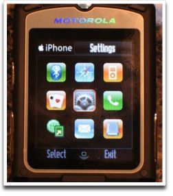   Motorola RAZR   Apple iPhone -      