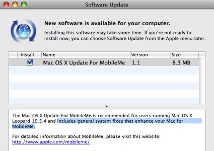  MobileMe  Mac OS X