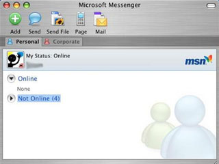 Microsoft Messenger 6.0  Mac OS X