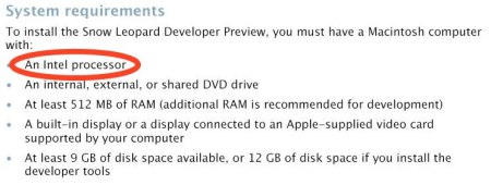 Mac OS X 10.6 Snow Leopard -   Intel