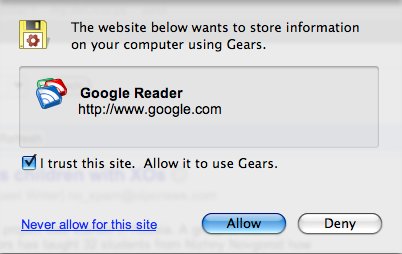 Google  Gears for Safari beta