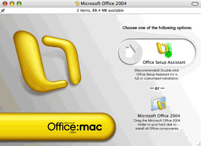 Office 2004  Mac OS X