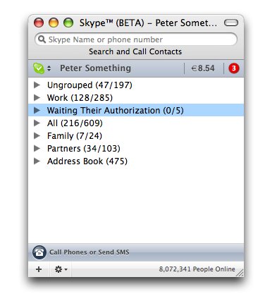 Skype 2.7 for Mac beta,    