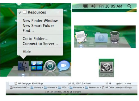  GUI Mac OS X 10.5 Leopard build 9A499