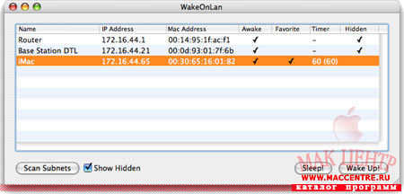 WakeOnLan 0.52  Mac OS X - , 
