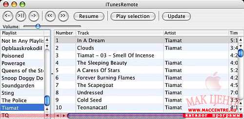 iTunesRemote 0.1.10  Mac OS X - , 