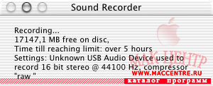 Sound Recorder 1.1  Mac OS X - , 