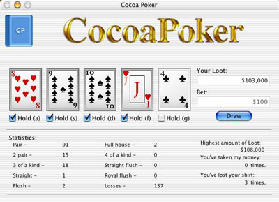 Cocoa Poker 1.6.1  Mac OS X - , 