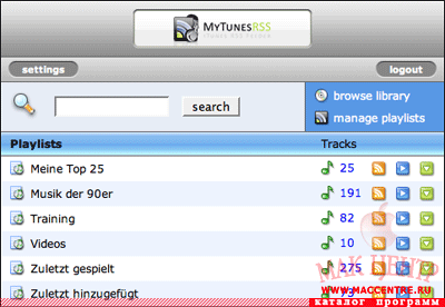 MyTunesRSS 3.6.5  Mac OS X - , 