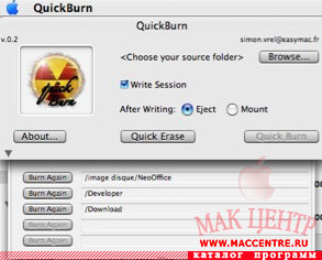 QuickBurn 0.2  Mac OS X - , 