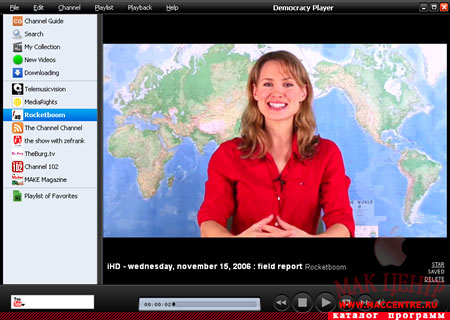 Democracy Player 0.9.2.1 для Mac OS X - описание, скачать