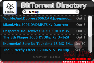 BitTorrent Live Feed and Search 1.0 WDG