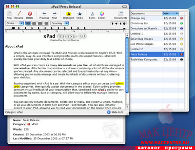 xPad 1.2.5  Mac OS X - , 