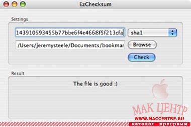EzChecksum 1.1  Mac OS X - , 