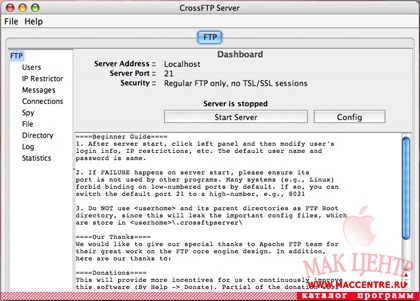 CrossFTP Server 1.07  Mac OS X - , 