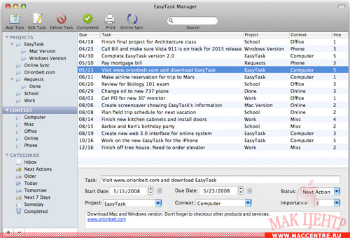 EasyTask Manager 2.0.10  Mac OS X - , 
