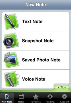 Evernote for iPhone 1.5.1
