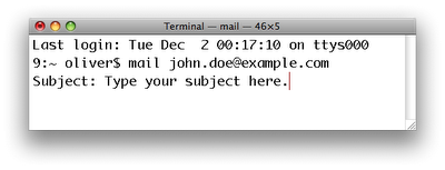 Быстрая отправка e-mail из терминала