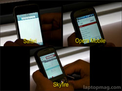 Skyfire - Safari - Opera Mobile