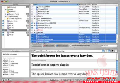 Linotype FontExplorer X 1.1  Mac OS X - , 
