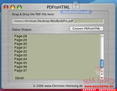 PDFtoHTML 0.1  Mac OS X - , 