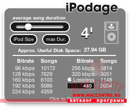 iPodage 1.01  Mac OS X - , 