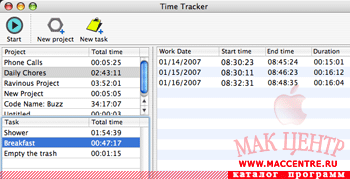 Time Tracker 1.2.1  Mac OS X - , 