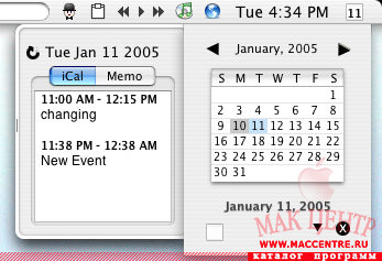 MenuCal 0.8  Mac OS X - , 