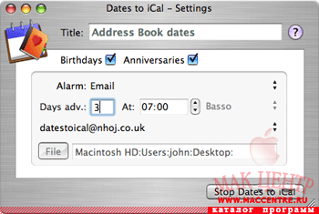 Dates to iCal 1.0.3