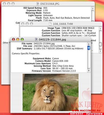 EXIF Viewer 2.6  Mac OS X - , 